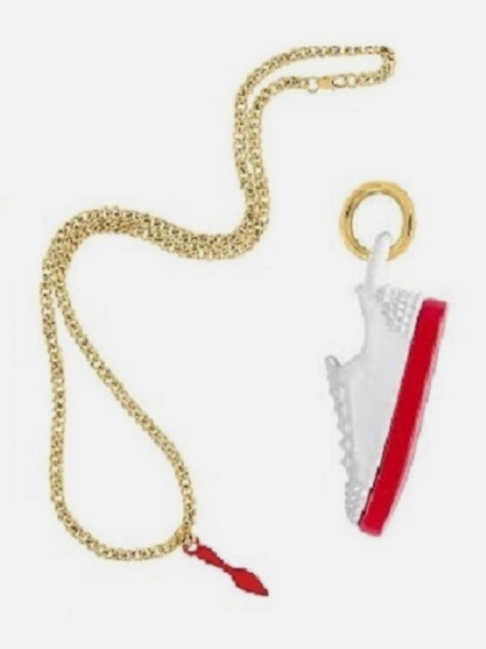 CHRISTIAN LOUBOUTIN Chain and Sneaker Charm